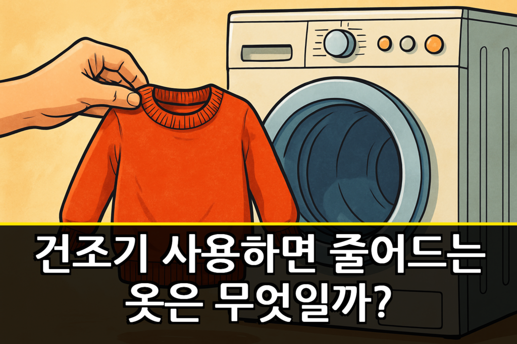 건조기 사용하면 줄어드는 옷은 무엇일까?