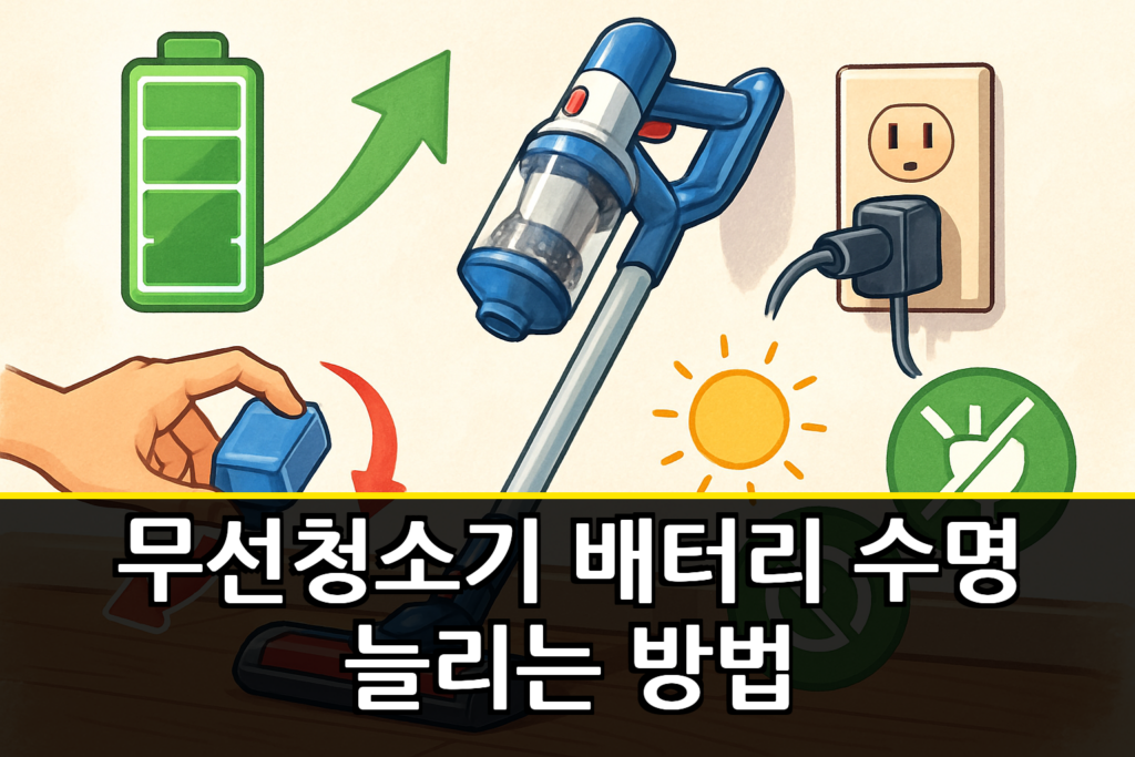 무선청소기 배터리 수명 늘리는 방법