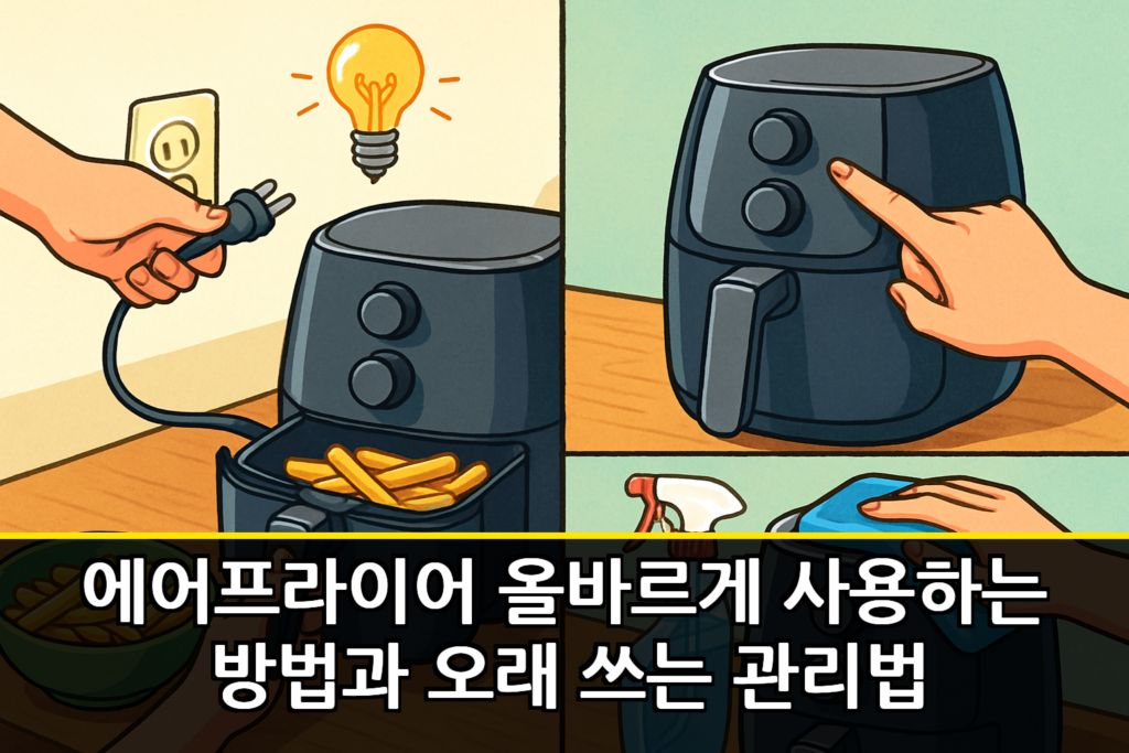 에어프라이어 올바르게 사용하는 방법과 오래 쓰는 관리법