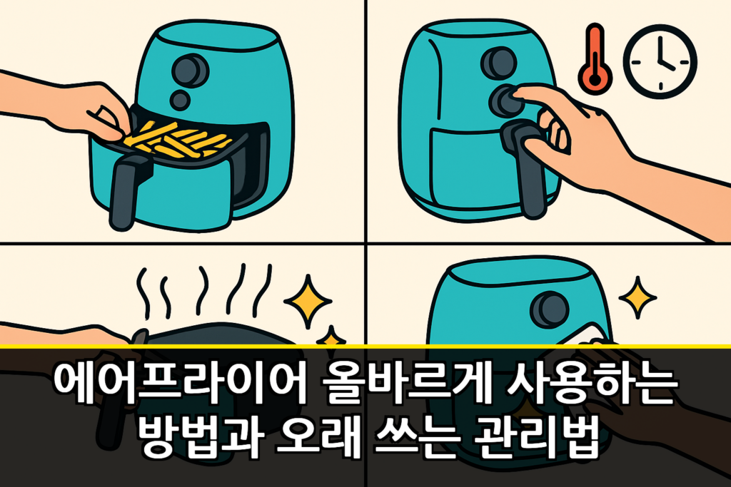 에어프라이어 올바르게 사용하는 방법과 오래 쓰는 관리법